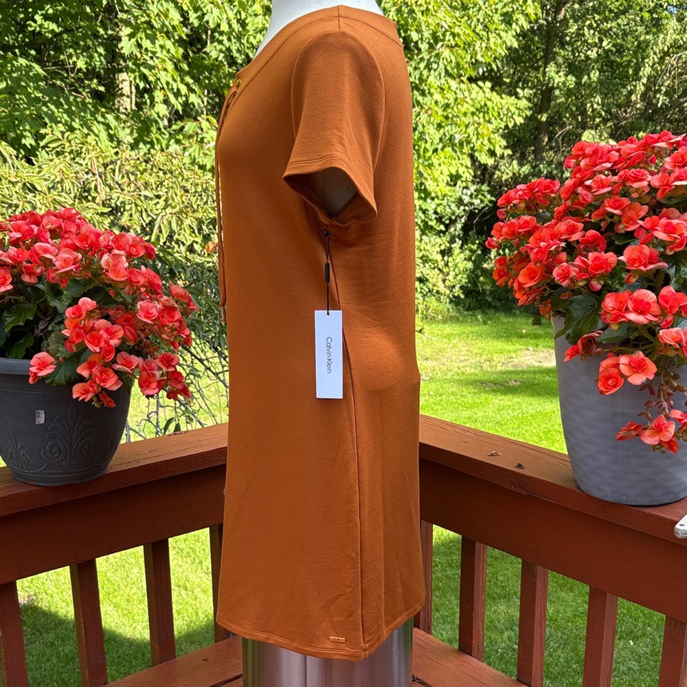 Michael Kors Rust Lace-Up Dress-NWT - Picture 3 of 13